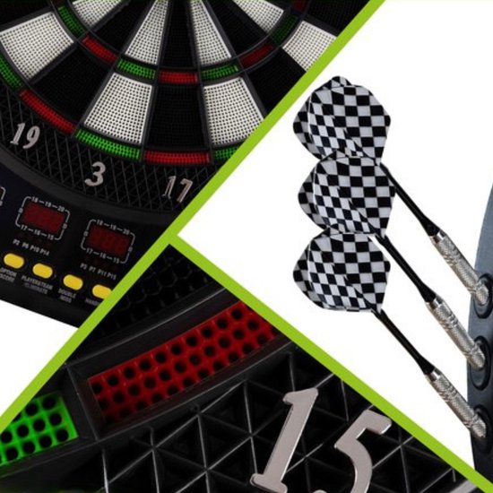 MOZY® - Elektronisch Dartbord - tot 16 Spelers - met 6 Dartpijlen en 24 Opzetstukken - Automatische Puntentelling - 27 Spellen en 243 Gamemodi van mozy — afbeelding 3