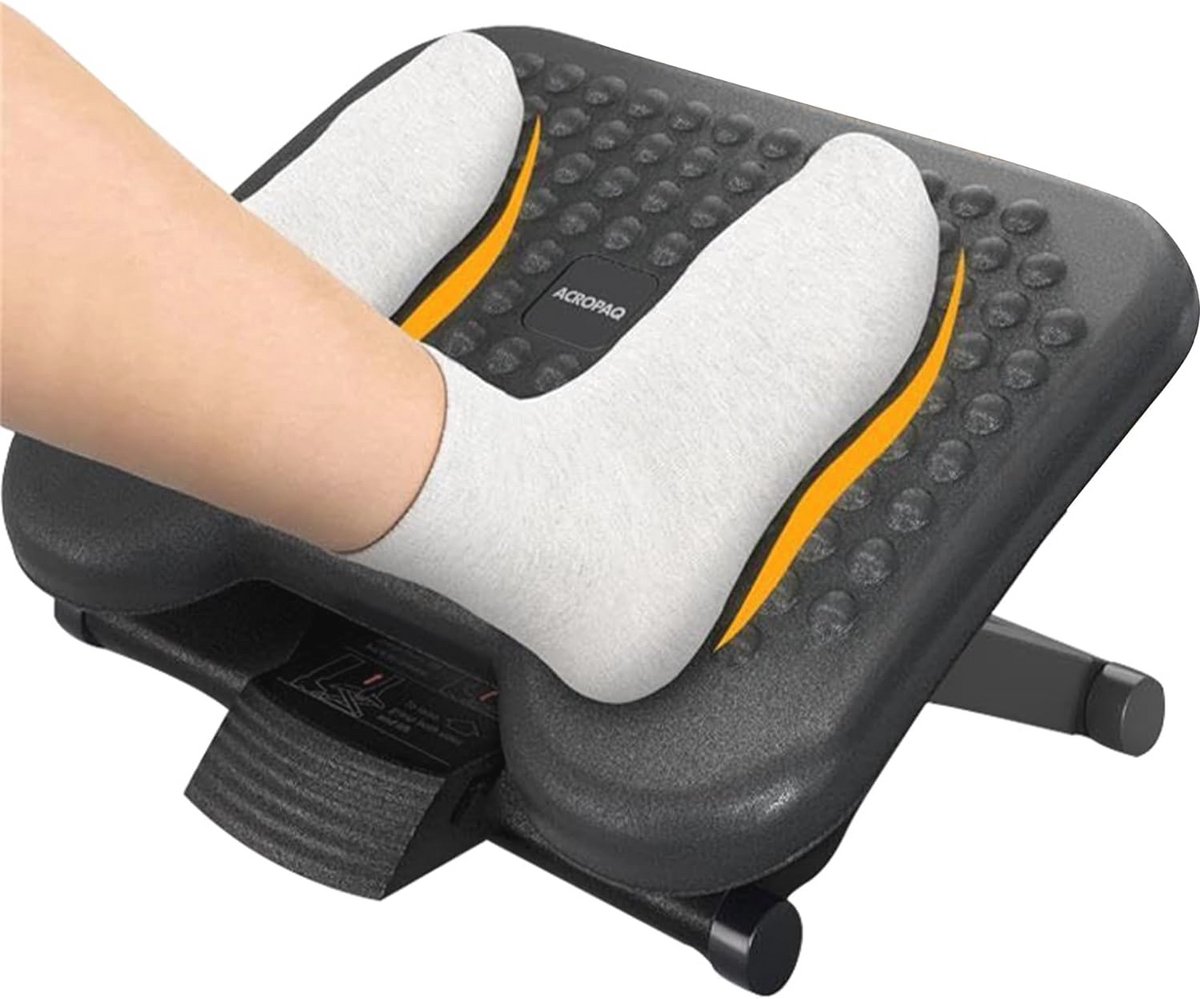 Ergonomische Voetensteun - Antislip, Verstelbare Hoogtes en Kanteling voor Optimaal Comfort
