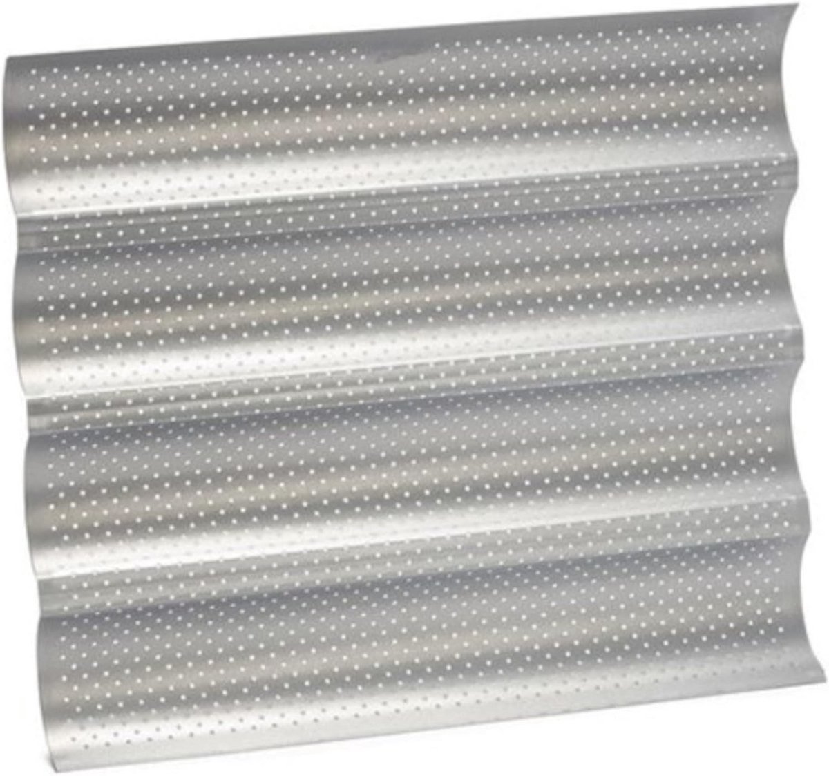 Set van 4 Zilveren Baguette Bakvormen Non-Stick