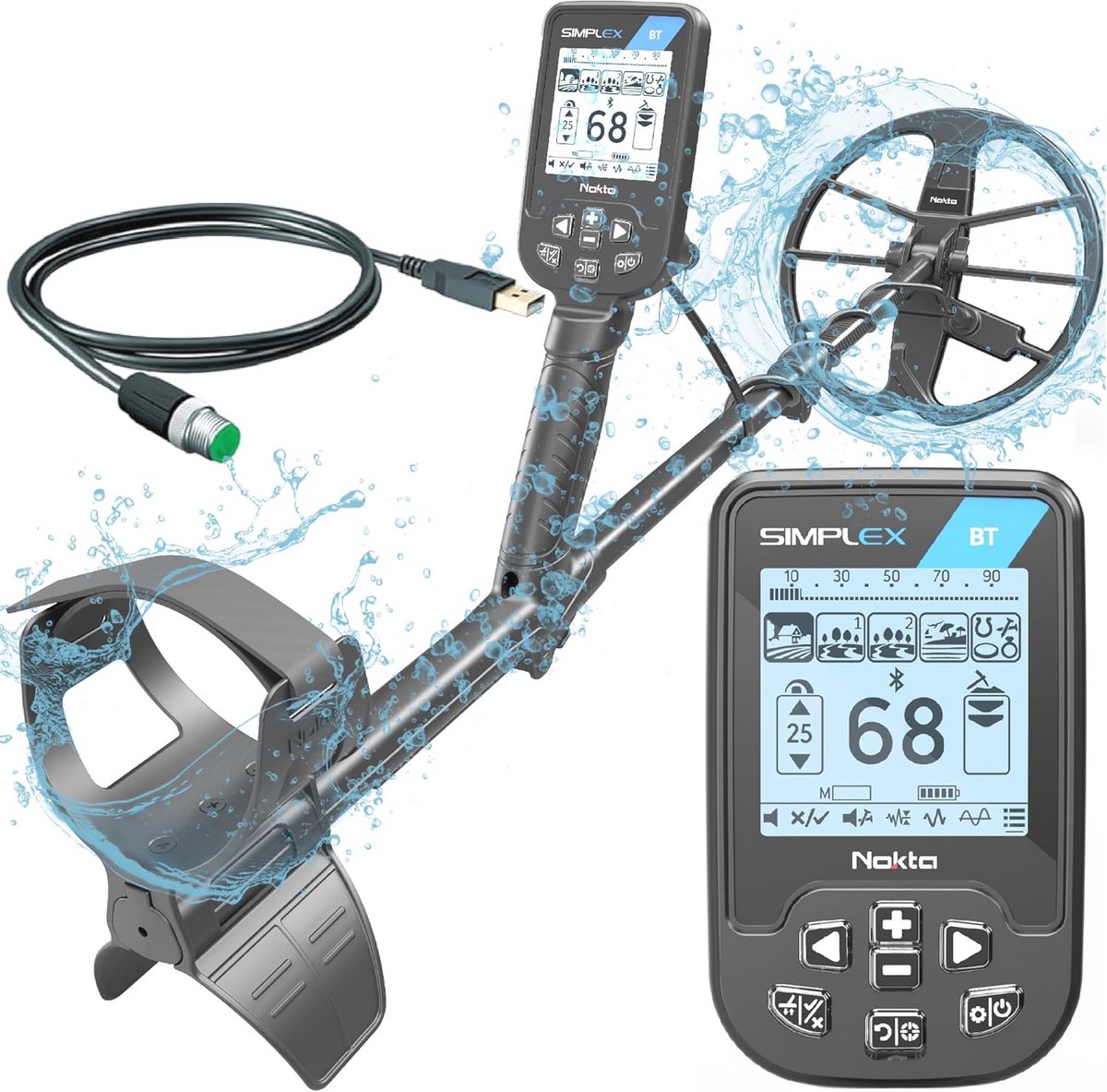 Waterdichte metaaldetector voor volwassenen met Bluetooth - Ideaal voor onderwaterdetectie