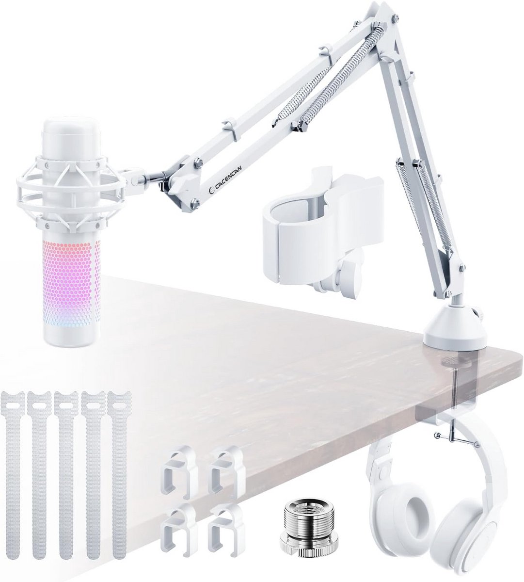 Verstelbare Microfoon Arm Desk Mount voor Podcasting en Gaming - Opvouwbaar met Schroefadapter