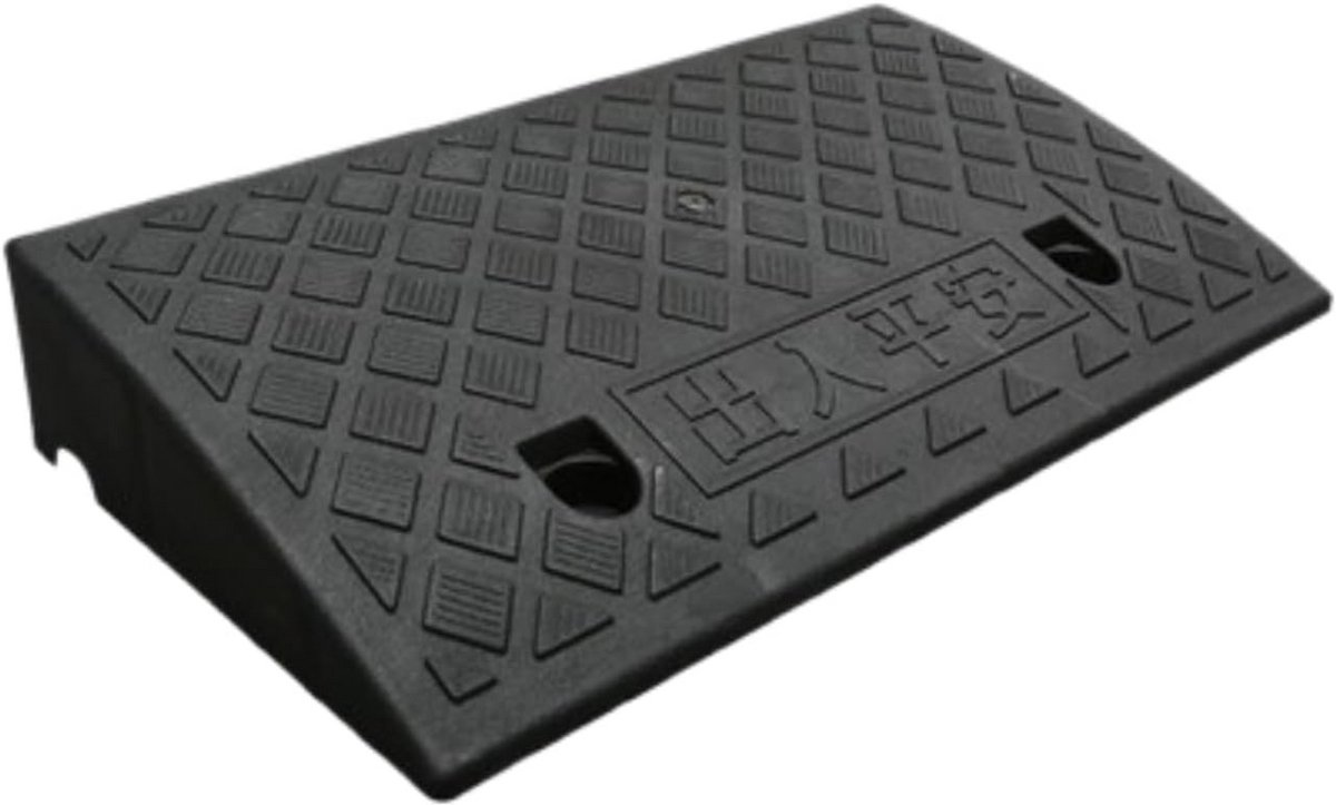 Rubber Stoeprandhelling voor Drempels en Oprit - Verhoogde Toegang voor Auto, Scooter, Fiets & Rolstoel (5-13 cm)