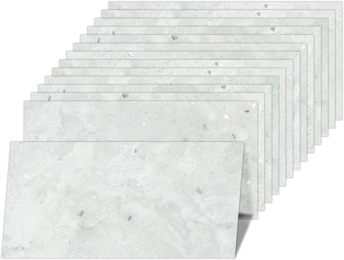 Zelfklevende PVC Vloertegels Vinyl Waterdicht voor Keuken en Badkamer - 12 Stuks