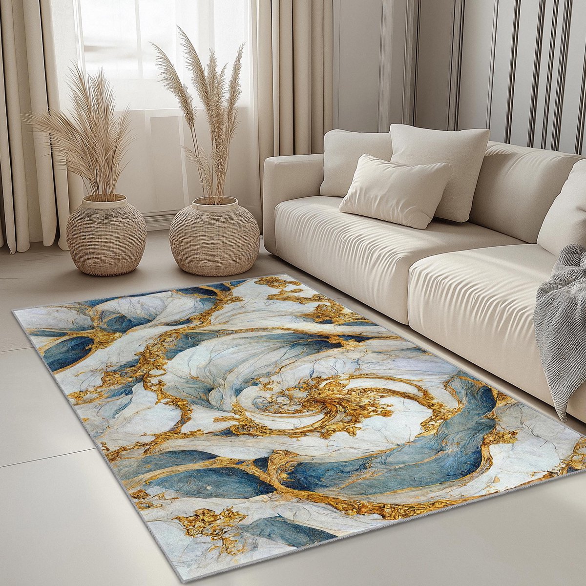 Mila Home - Tapijt Vloerkleed Rechthoek - Wasbaar - Antislip - OEKO-TEX Gecertificeerd - Voor Woonkamer, Slaapkamer, Keuken & Hal -76 2