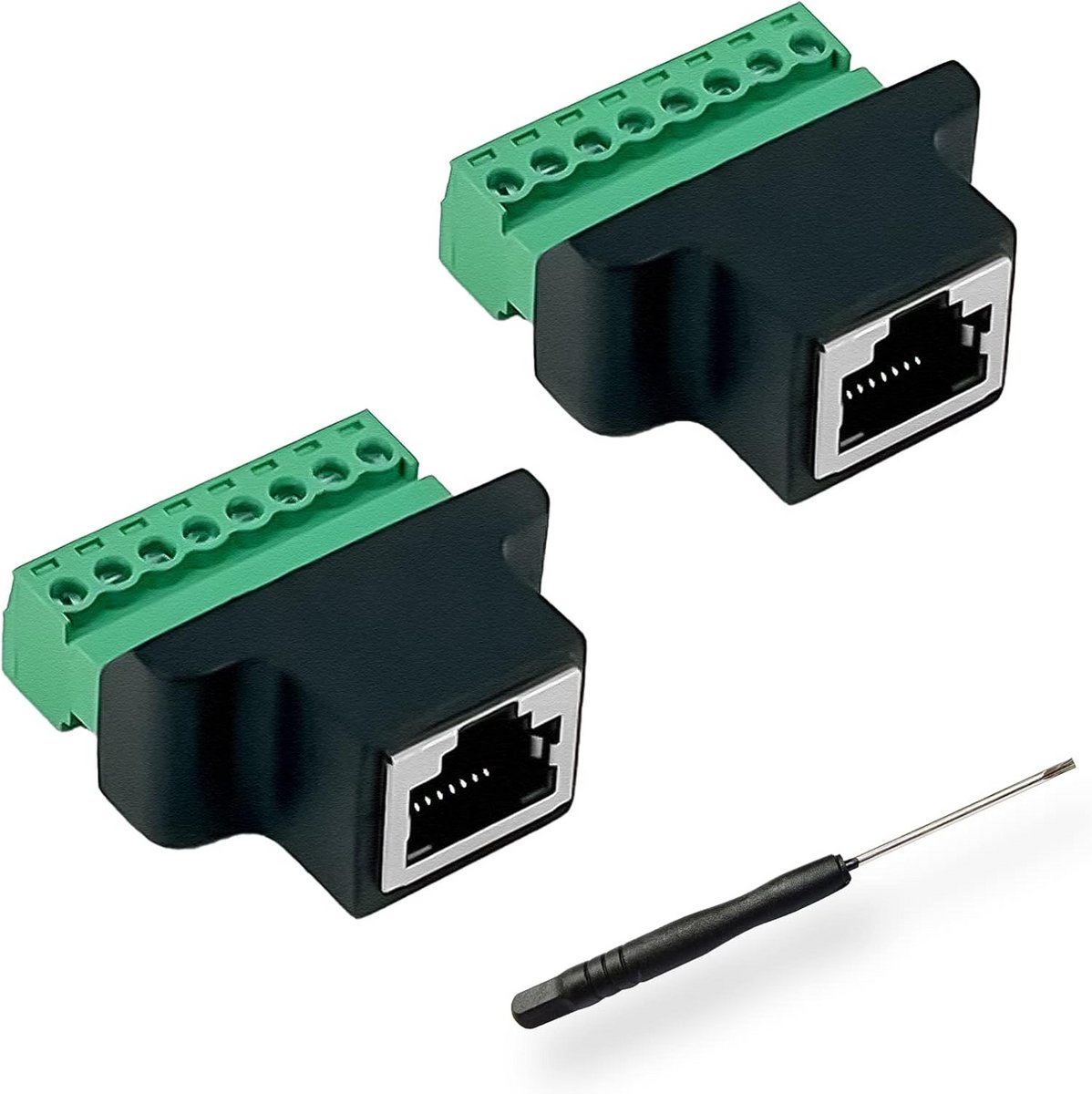 8-pins RJ45 adapter voor ethernet verbindingen