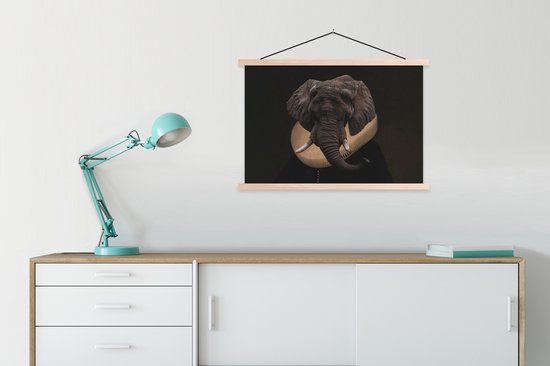 Affiche scolaire - Maîtres anciens - Éléphant - Art - 90x60 cm - Lattes vierges