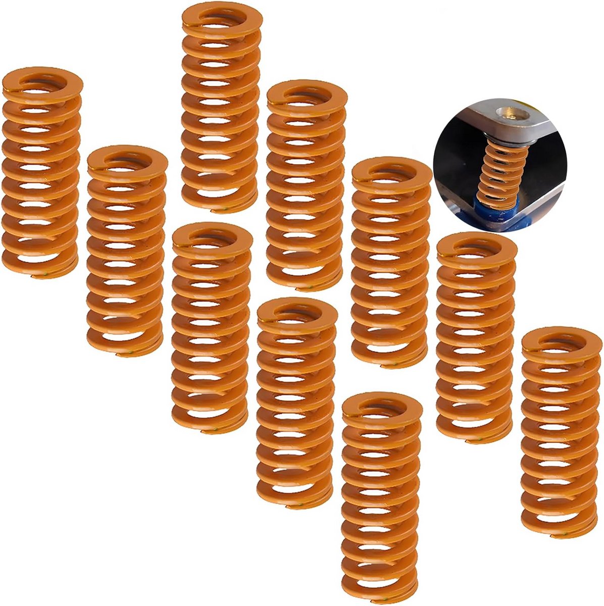 Set van 10 Compressieveren voor 3D-Printer Bednivellering