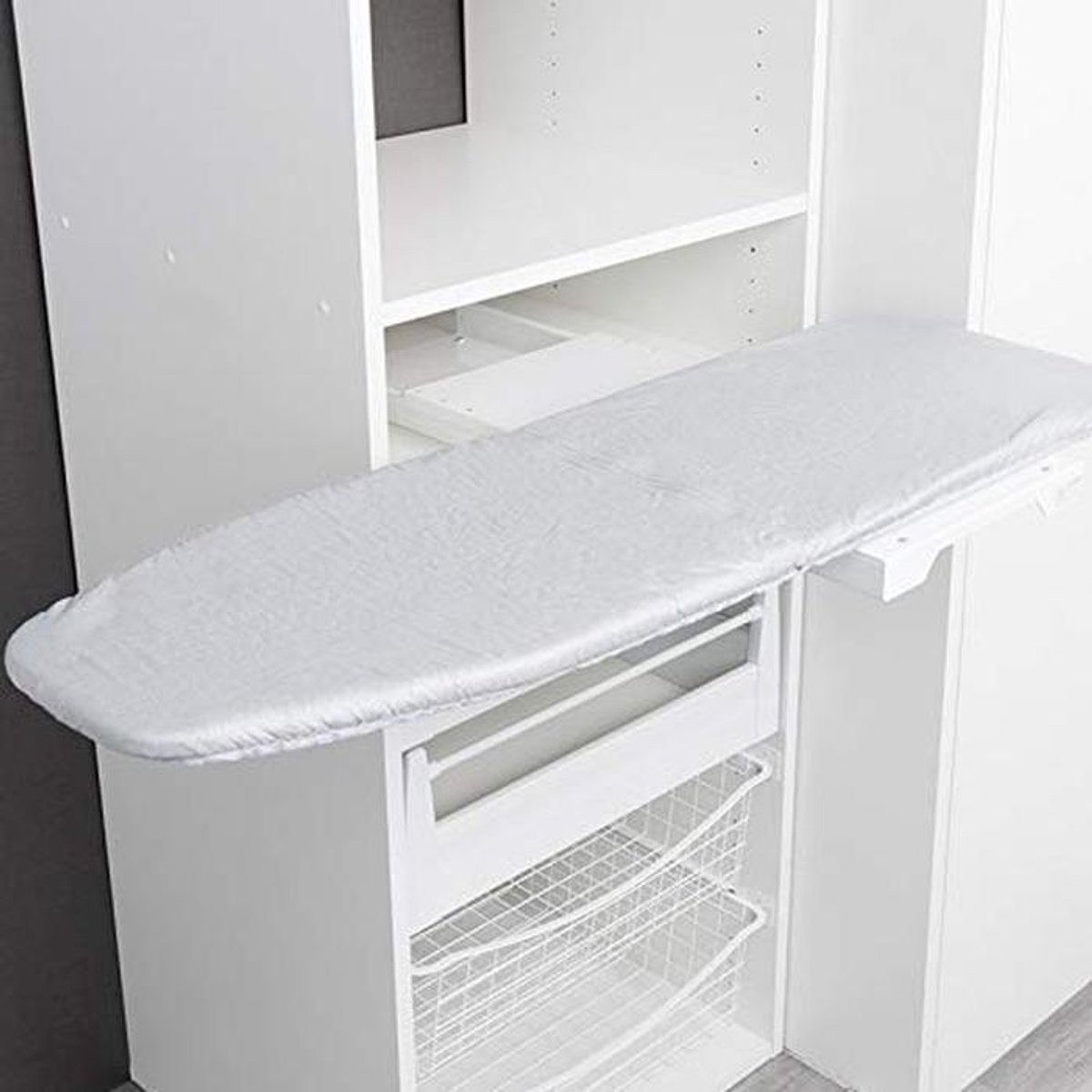 Inklapbare en Uittrekbare Strijkplank voor Wandmontage en Plankmontage met 180° Zwenkfunctie