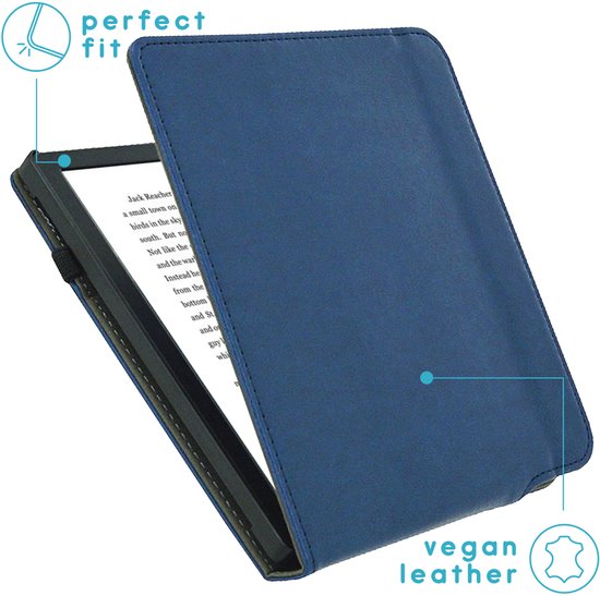 Hoesje geschikt voor Kobo Libra H2O E-reader / Sleepcover - iMoshion Stand Flipcase - Donkerblauw van iMoshion — afbeelding 2