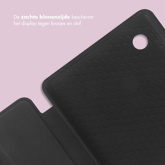 Selencia E-reader Hoesje - Geschikt voor Kobo Clara BW, Kobo Clara Colour - Vivid bookcase - Marble Purple van Merkloos — afbeelding 4