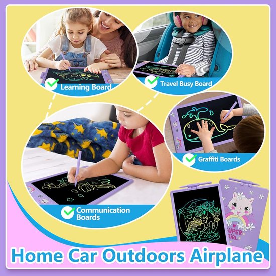 Looklight Led-tekenbord voor kinderen, led-notitiebord met kleuren