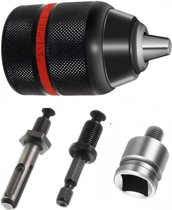 4-Delige Set Sleutelloze Boorkop Adapter Set 1.5mm-13mm voor