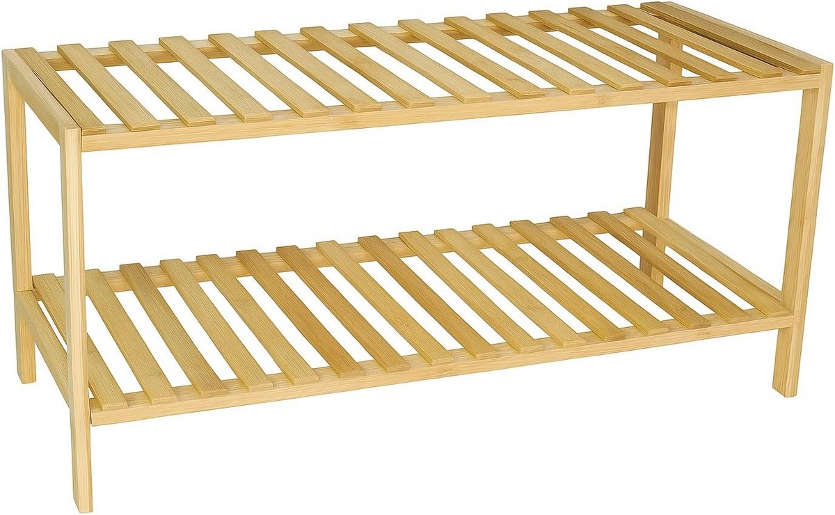 Bamboe schoenenrek 70x28x33 cm - Duurzame en milieuvriendelijke opbergløsung voor je hal