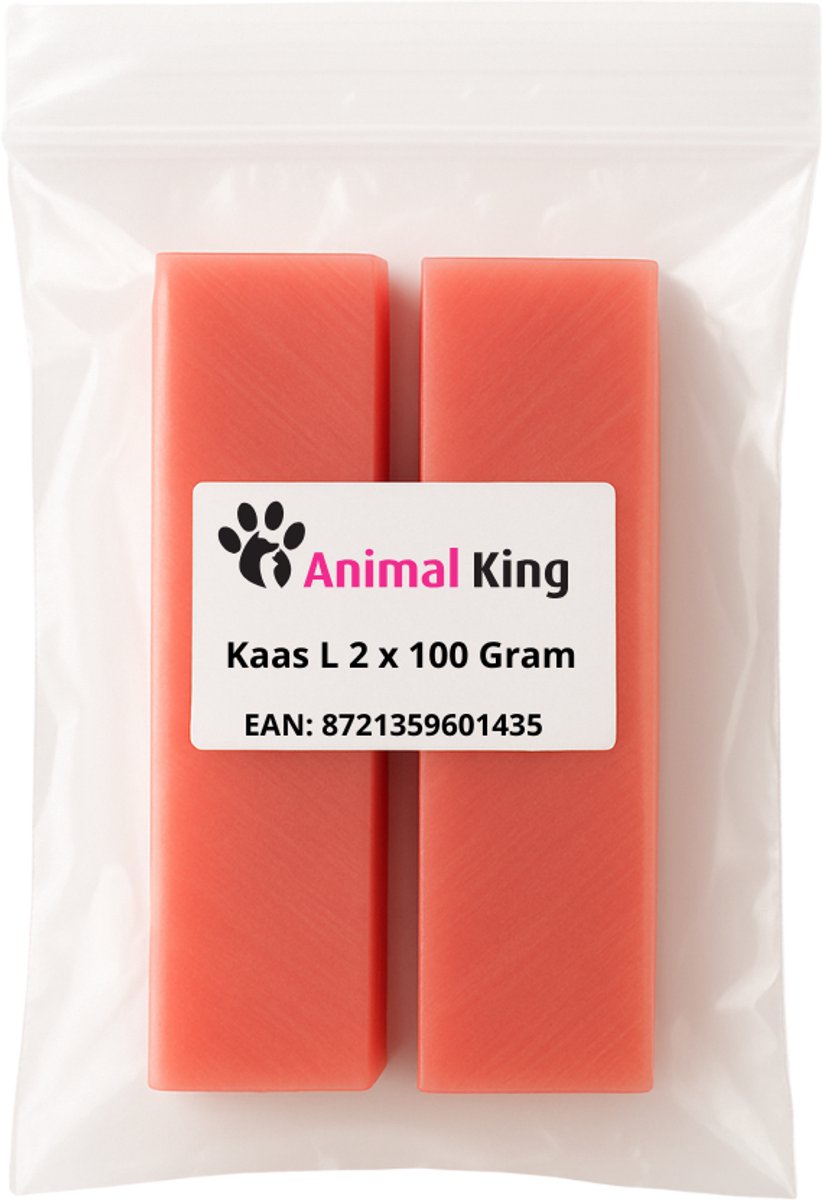 Aardbeien Kaas Hond - De ideale Hondensnack voor Honden - Vermindert Tandplak - Lang Kauwplezier - Stinkt Niet - Animalking Staaf - Bot - Melk Kauwbot - Kauwsnack Vegan - Hypoalergeen - Maat L 100 Gram - 2 Stuks