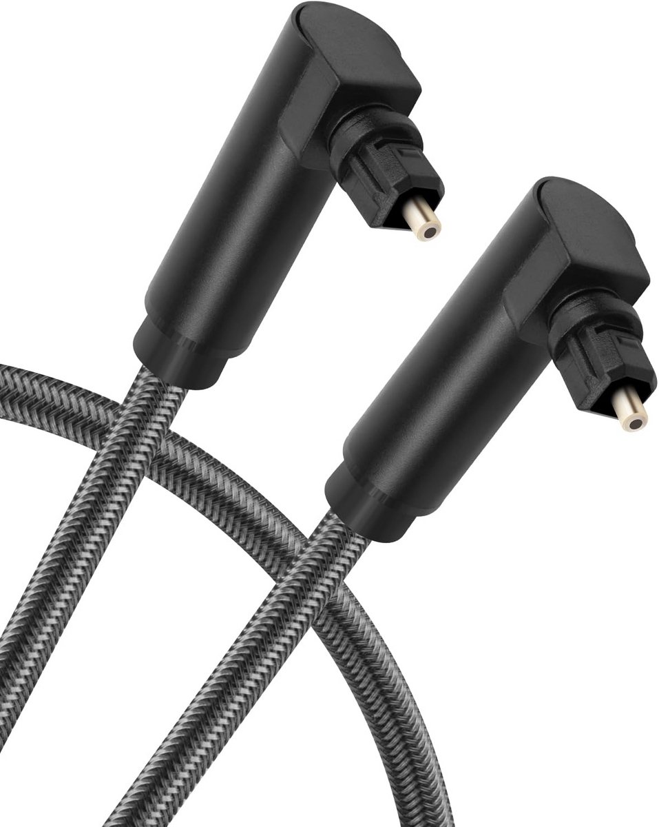 90 Graden Optische Audiokabel voor Soundbar naar TV - Haakse Toslink Digitale Kabel