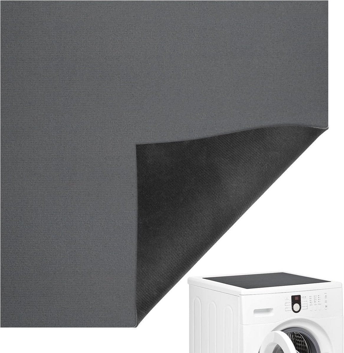 Antislip Beschermhoes Tafelmodel Wasmachine en Droger 60x60 cm Grijs
