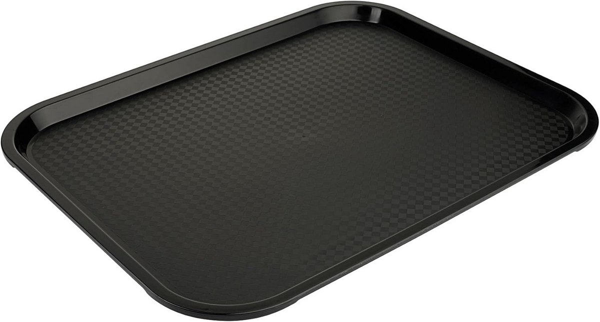Ronde Serveerblad Rechthoekig 45x35 cm Antislip Polypropyleen Zwart Professioneel