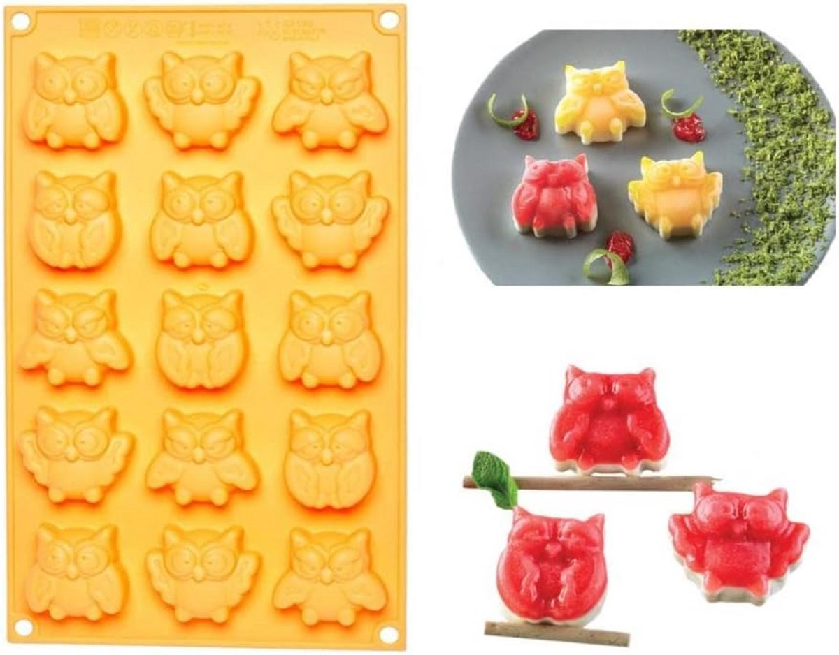 Siliconen Uil Bakvormpjes voor Mini Gebakjes