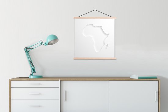 Papier découpé de la carte de l' Afrique 60x60 cm