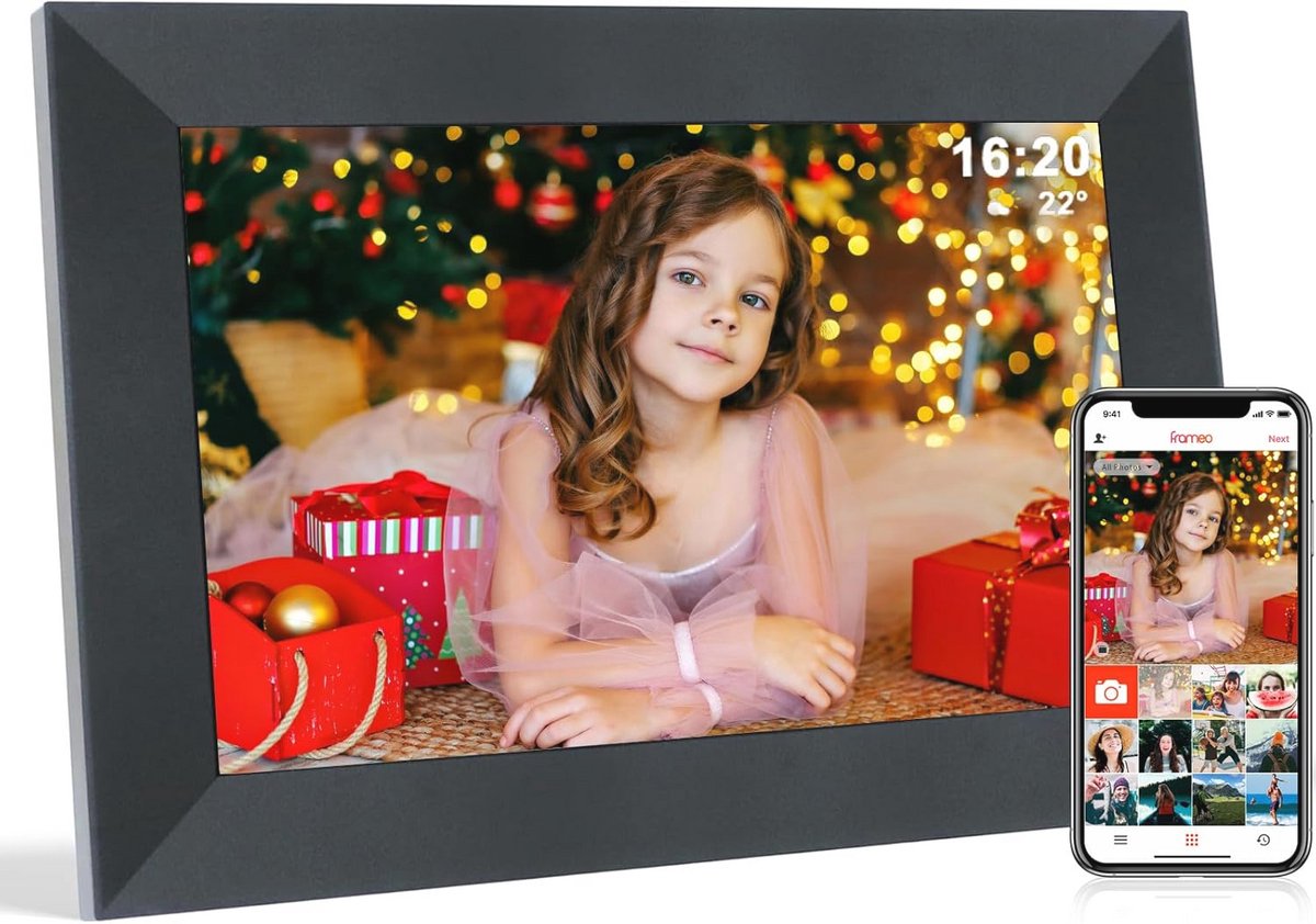 Digitale Wifi Fotolijst met 10,1 inch IPS-touchscreen en 32 GB Geheugen