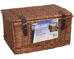 Bicycle Gear Rieten Fietsmand Voor - Rotan Fietsmand Stuur 30L - Bakkersmand 45 x 30 x 25 cm - Fietsaccessoires Volwassenen - Fietsmandje voor Oma Fiets, Stadsfiets of Transportfiets