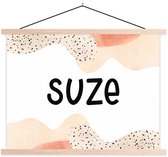 Porte-affiche avec affiche - Affiche scolaire - Suze - Pastel - Fille - 60x45 cm - lattes vierges