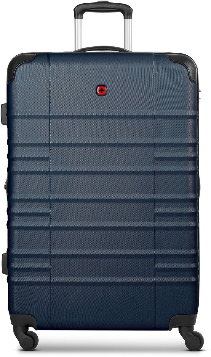 Wenger Amplar Evo 4 wielen Trolley L 75 cm met uitbreidingsplooi - Harde bagage - Combinatieslot - navy blue