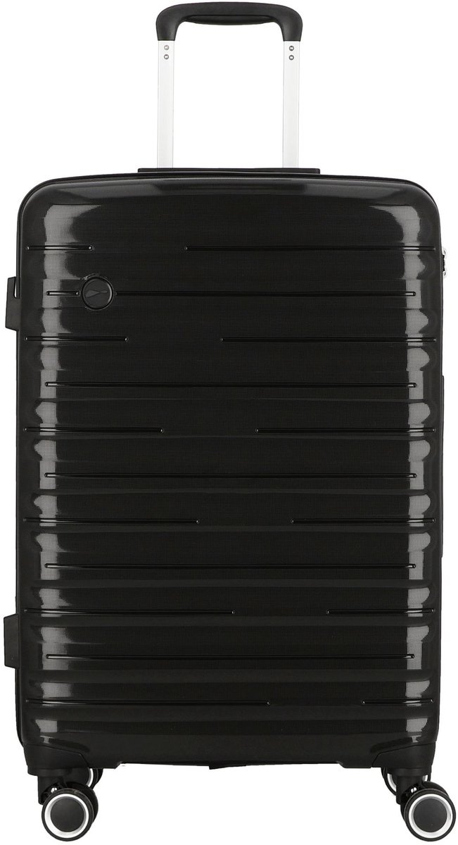 cocoono Madrid 4 wielen Trolley 67 cm - Harde bagage - TSA slot - schwarz