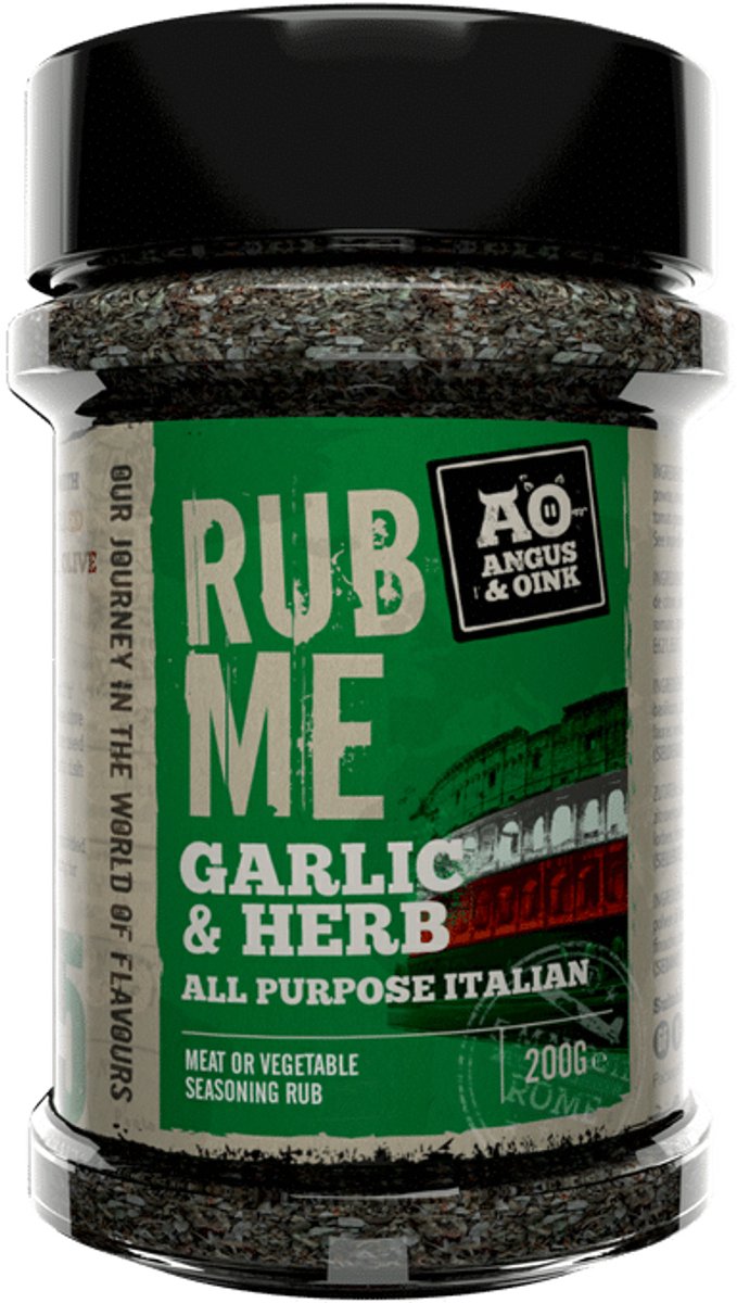 Angus & Oink – Garlic and Herb - Rub - 200 gram - Barbecue Kruiden - Specerijen