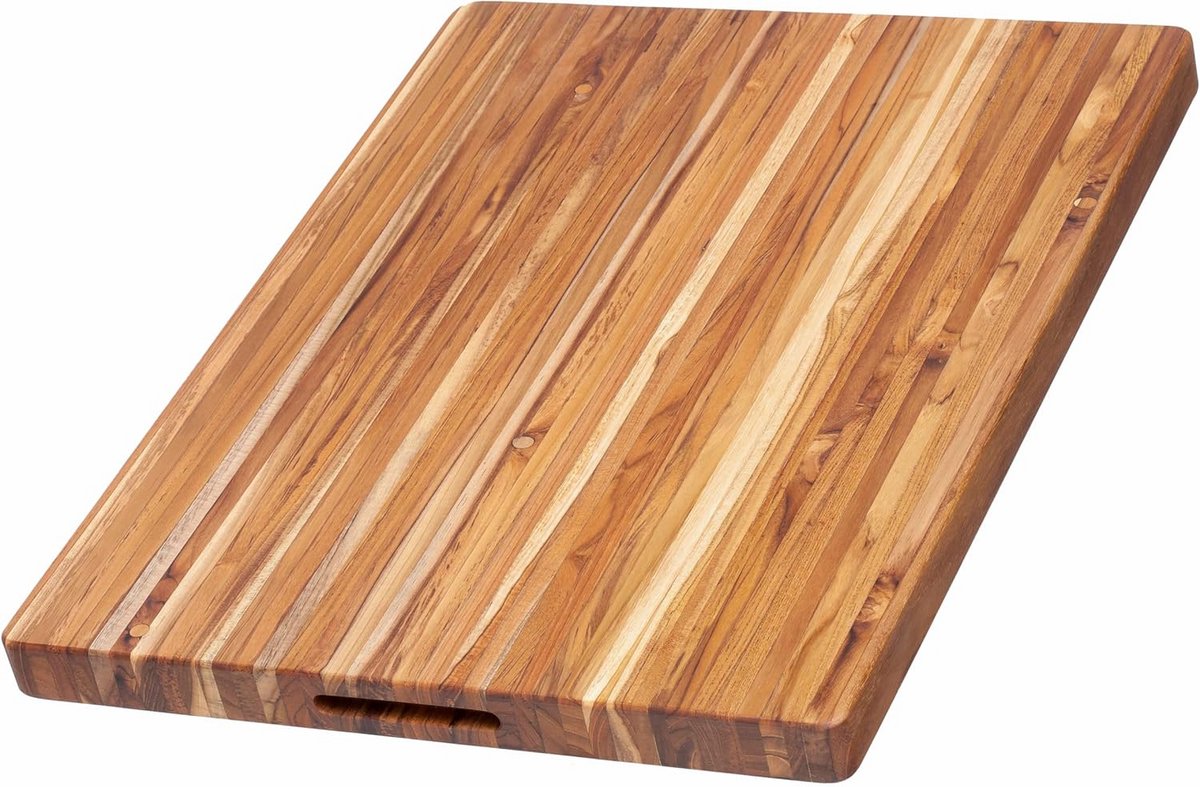 Grote Houten Snijplank met Handvat van Massief Duurzaam Teakhout (61x46 cm)