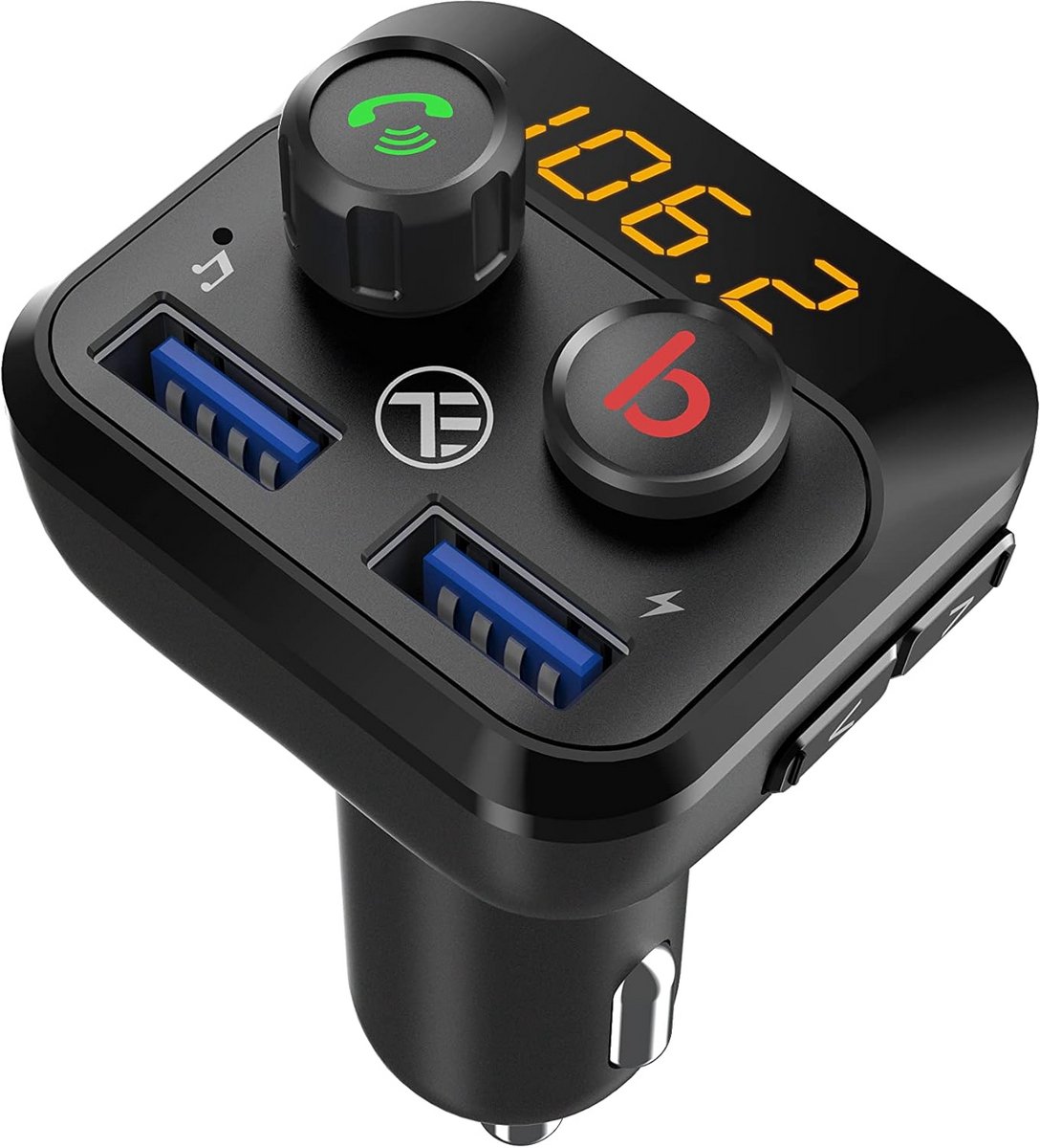 Bluetooth FM Transmitter Auto met Bass Boost en Dual USB Opladen