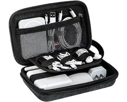 Organizer Tas – Accessoire Etui – Elektronica Opbergtas – Reisetui – Kabel Organizer – Hardcase Gadget Bag – Opbergcase voor Opladers – Powerbank – SD Kaarten – USB Sticks – Muis – Adapter – Waterafstotende Reis Organizer – Compact Hard Etui – Grijs