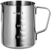 Roestvrijstalen Melkopschuimkan Met Deksel - Perfect Voor Latte Coffee Art( 350ML