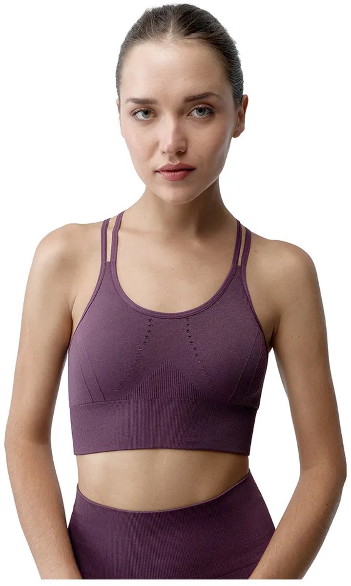 Born Living Yoga Malala Sporttop Met Medium Ondersteuning Paars L Vrouw