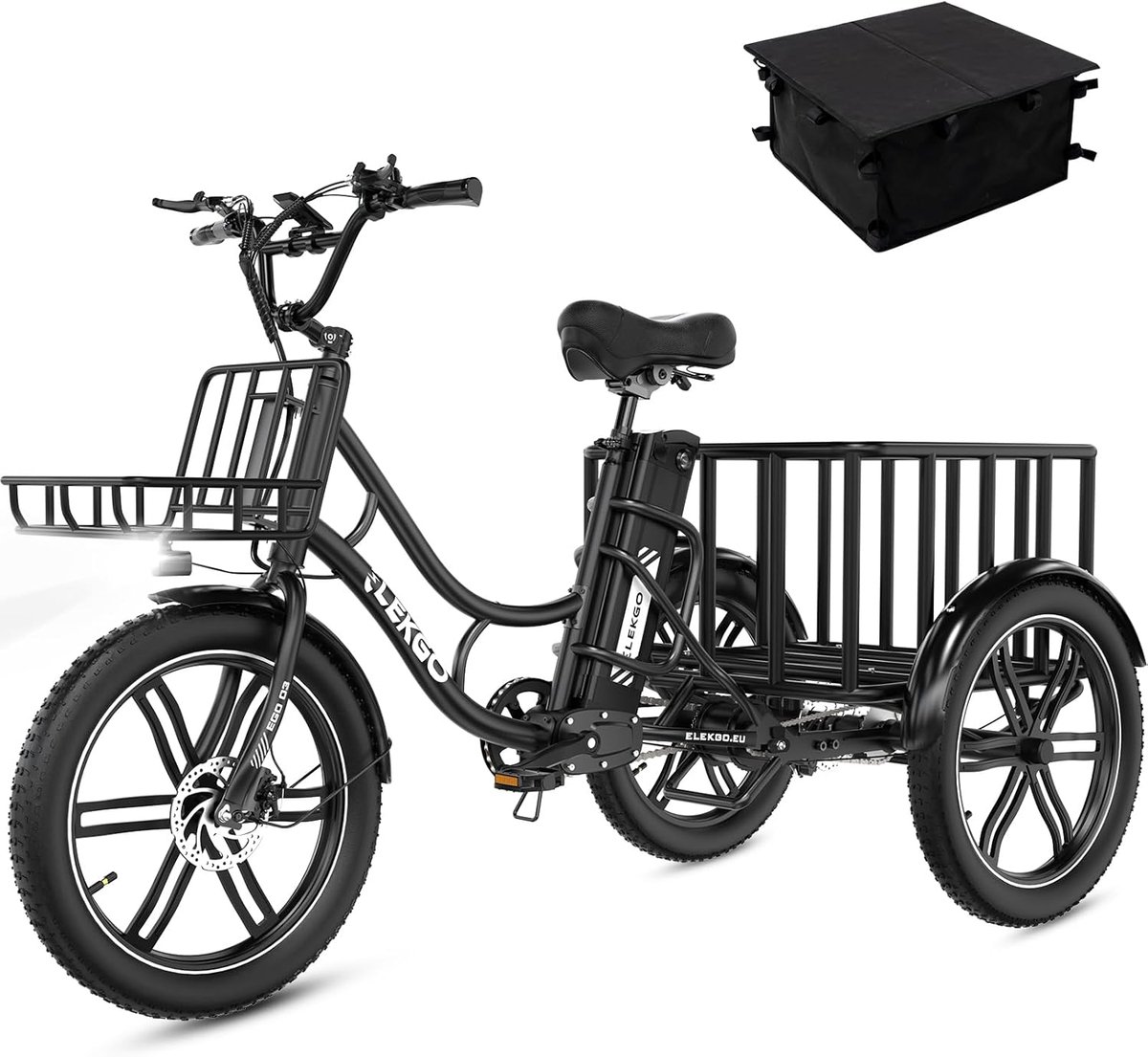Bol.com ELEKGO Elektrische driewieler EGO 03S - fiets voor boodschappen - 20 inch - 18Ah aanbieding