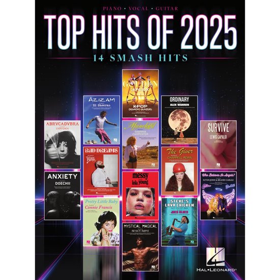 Top Hits of 2025: 14 Smash Hits Arranged for Piano, Voice, and Guitar with Full Lyrics