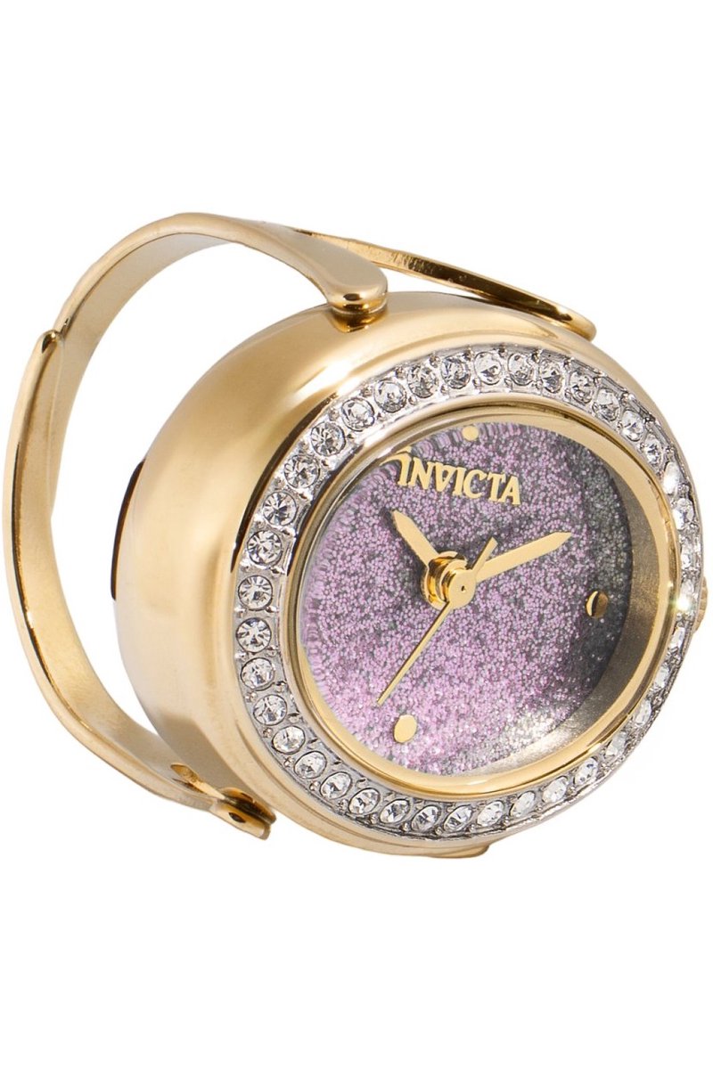 Invicta Mini 49600 Dames Horloge - Waterdicht - Analoog - Quartz Uurwerk - Roestvrij Staal met roze Wijzerplaat - 24mm