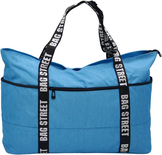 JENNIFER JONES XXL vrijetijdstas - sporttas - schoudertas met ritssluiting - grote dames shopper, grijs