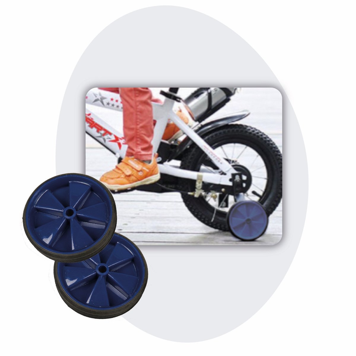 Voltano Zijwieltjes – Blauw – 12-20 Inch - Zijwielen Voor Kinderfiets