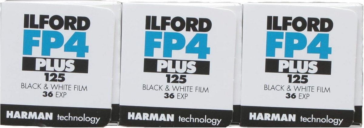 3x Pak Zwart-Wit Film Rolletjes 36 Opnames - 125 ASA Negatief Film