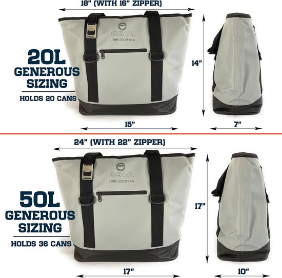 Grote Zachte Koeltas - Waterdicht & Lekbestendig - Opvouwbare Koelbox voor Strand, Boot, Picknick — afbeelding 5