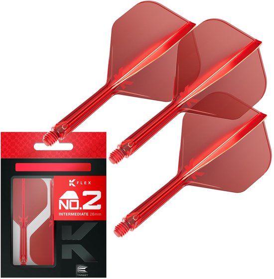 Target K-Flex Red NO2 - Dart Flights - Intermediate van Target — afbeelding 2