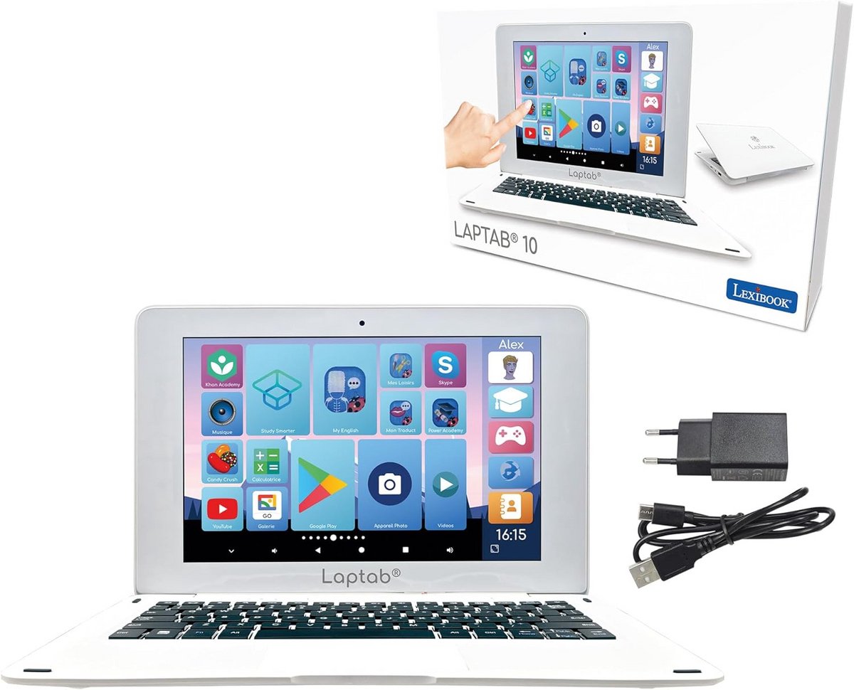 Touchscreen Laptop 10 Inch voor Kinderen met Educatieve Apps en Ouderlijk Toezicht