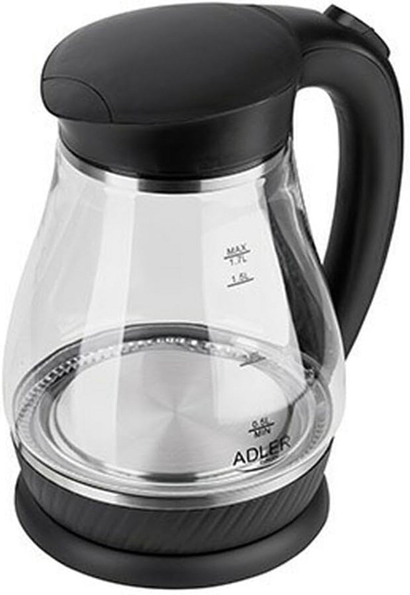 Glazen Waterkoker Zwart 1.7L - 2000W Vermogen