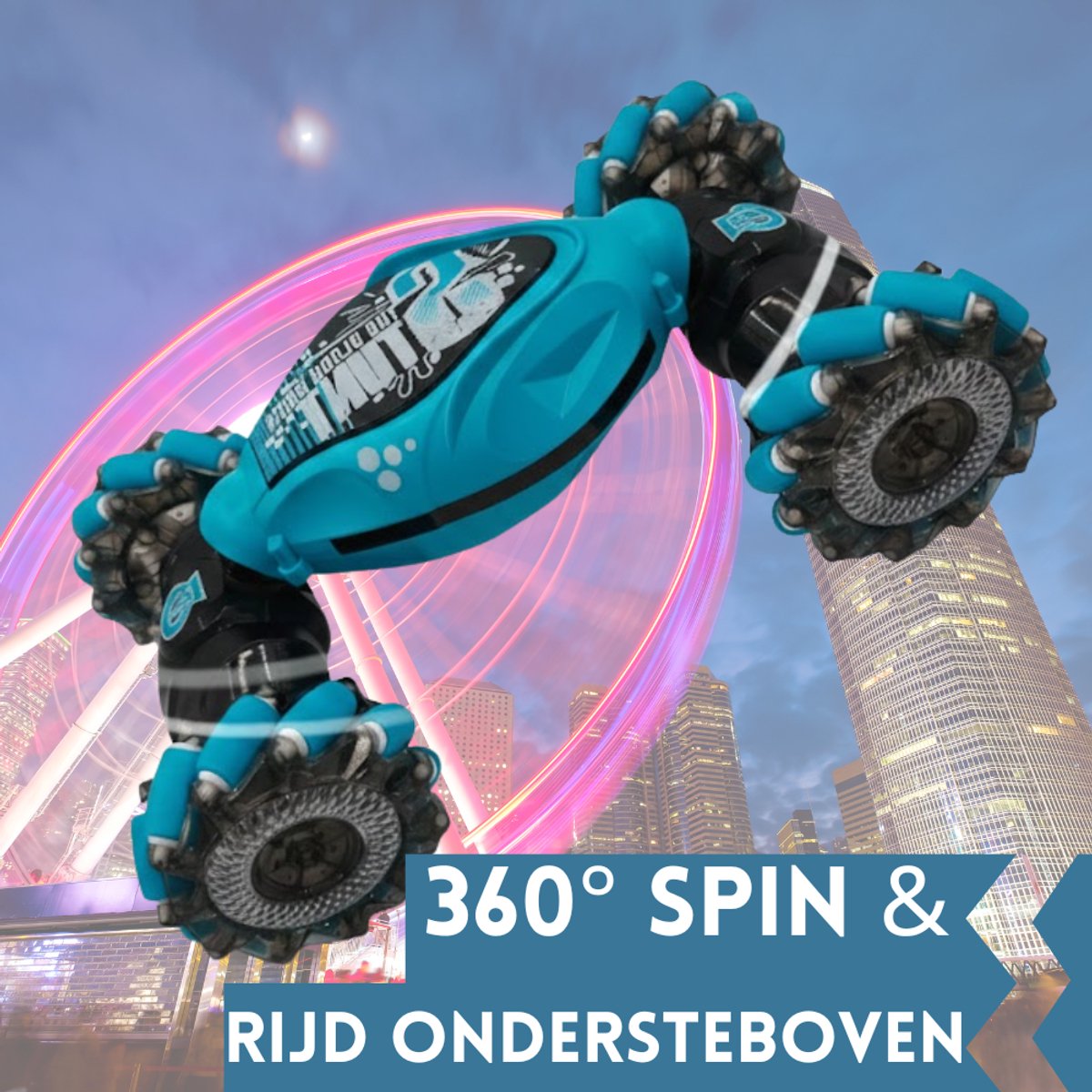 Bestuurbare Auto Stunt Editie – RC Auto - Met Hand Afstandsbestuurbare Auto – Radiografisch – Voor Jongens en Meisjes – Race Auto 360 Graden - Met Extra Accu — afbeelding 8