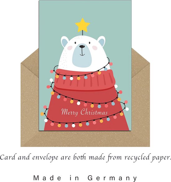 Poster Herten gemaakt van gerecycled papier