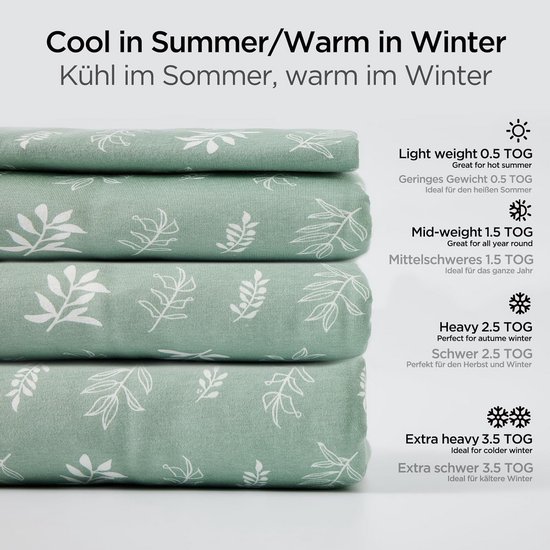 Slaapzak met Voetjes voor Peutertjes 2.5 TOG Katoen Mouwloos Winter Warm — afbeelding 5