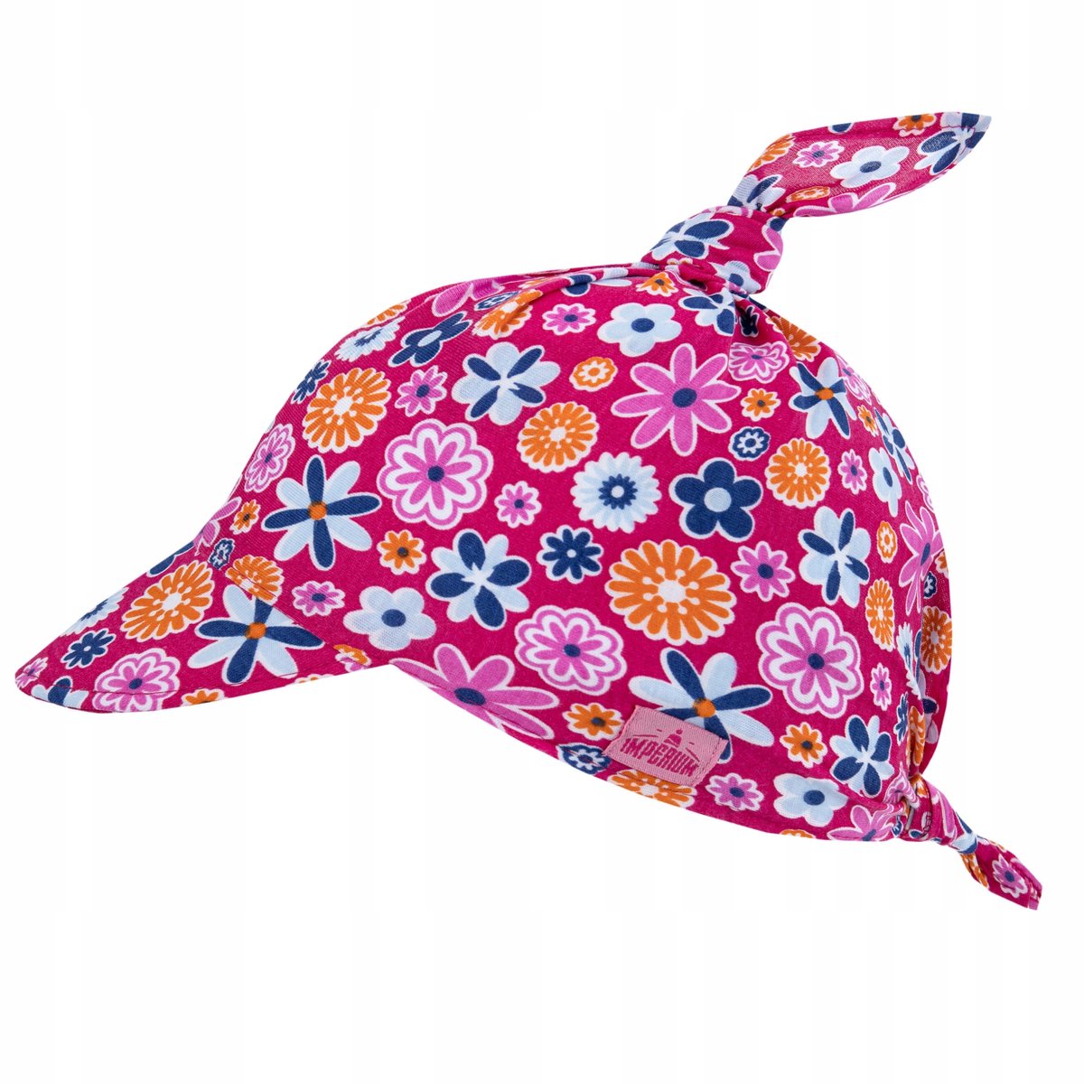 Zomerse Kinderzonnehoed met Vizier - Roze Bloemenprint