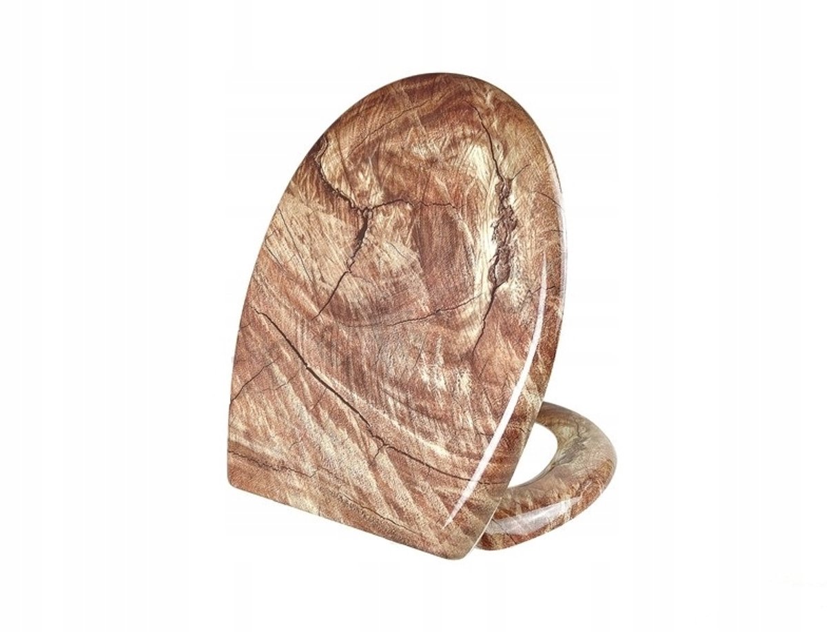 Stinnea Heartwood toiletbril, softclose, afneembaar, Heartwood print
