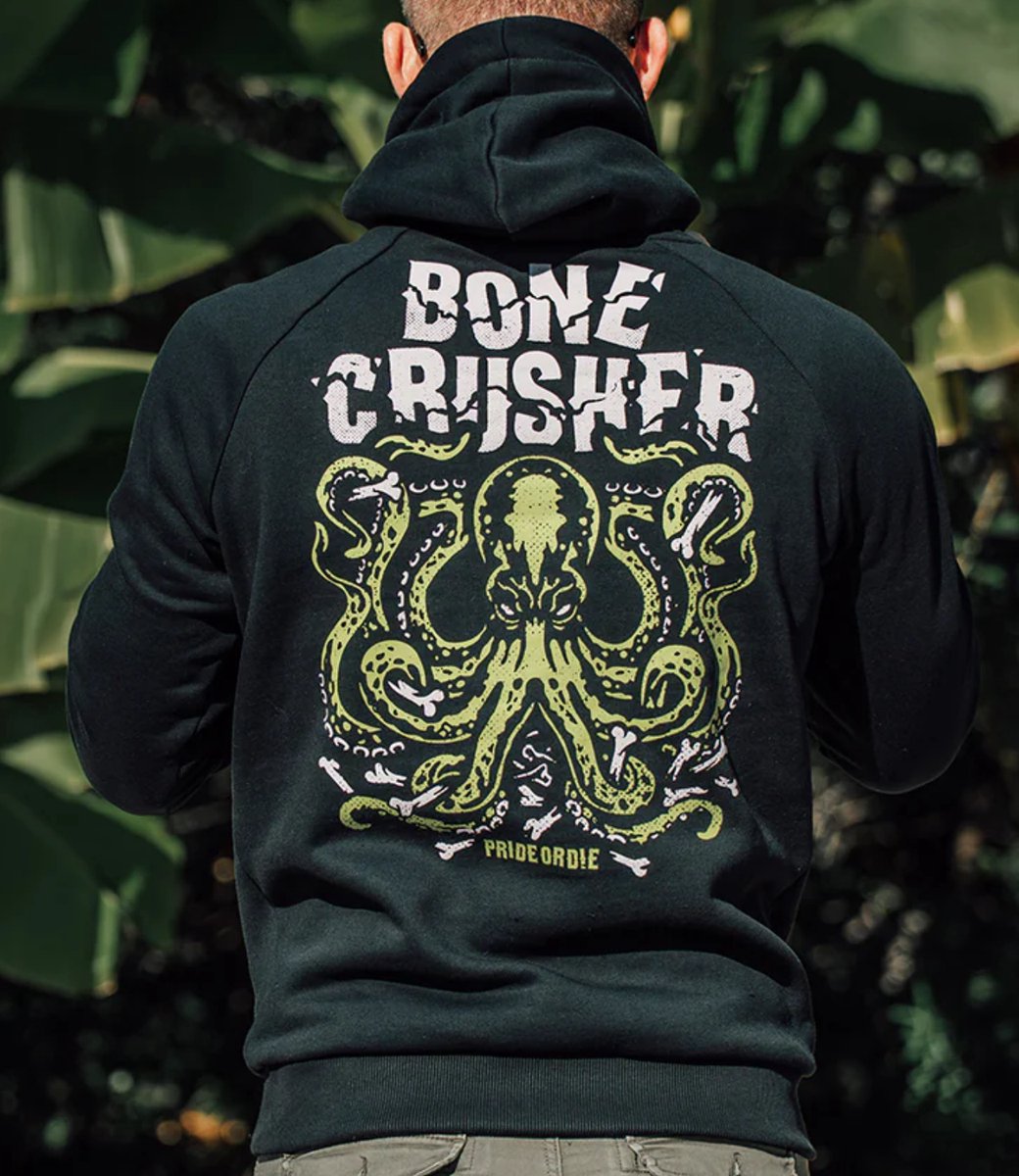 PRiDEorDiE BONE CRUSHER Hoody Sweater Zwart - XXL